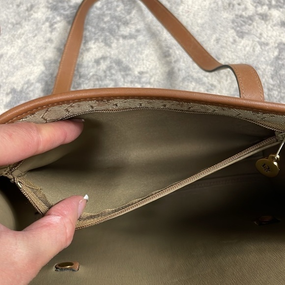 Vintage Christian Dior Honeycomb Flap Shoulder Bag Satchel Beige Designer - Picture 16 of 17